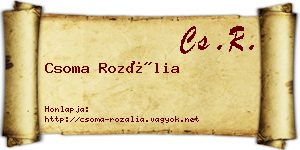 Csoma Rozália névjegykártya