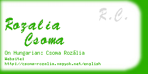 rozalia csoma business card